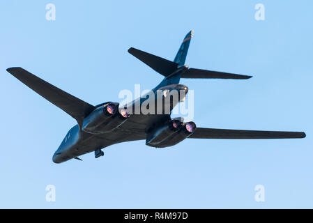 A Rockwell B-1 Lancer heavy bomber from the Air Force Global Strike Command of the United States Air Force. Stock Photo