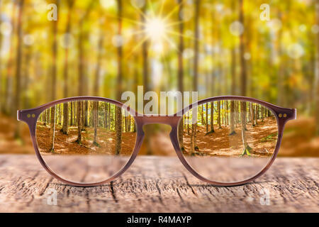 Glasses as correction against ametropia Stock Photo