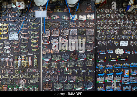 VENICE, ITALY - AUGUST 15, 2017: Magnet souvenirs and gifts background in a street shop in Italy Stock Photo