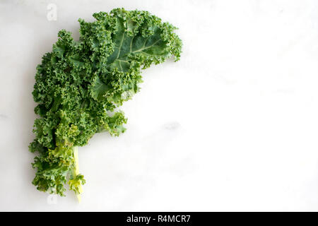 Kale Leaf on a Marble Countertop Stock Photo