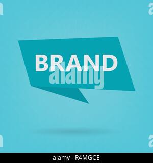 brand word on a speech bubble- vector illustration Stock Vector