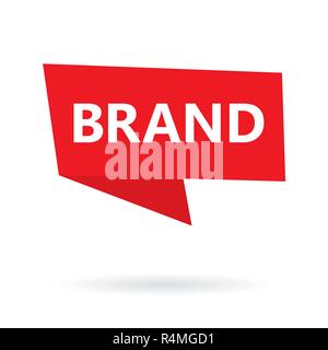 brand word on a speech bubble- vector illustration Stock Vector