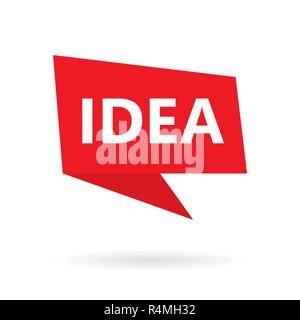 idea word on a speech bubble- vector illustration Stock Vector