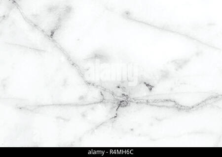 White Marble pattern with blue veins useful as background or texture, Detailed real genuine marble from nature. Stock Photo