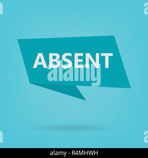 absent word on a speech bubble- vector illustration Stock Vector