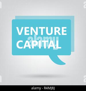 venture capital text on a speech bubble- vector illustration Stock Vector