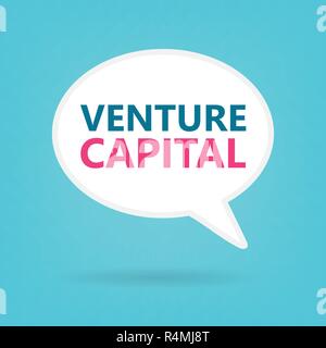 venture capital text on a speech bubble- vector illustration Stock Vector