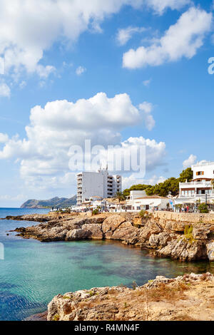 Cala Ratjada, Mallorca, Spain - August 18, 2018: Resort of Cala Ratjada, the principal port and coastal development area of the municipal district of  Stock Photo