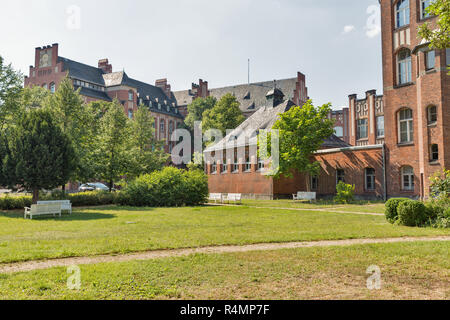 Inner yard of Department of Psychiatry and Psychotherapy in Berlin, Germany. Stock Photo