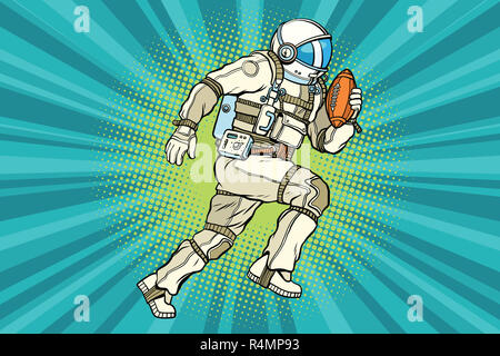 Astronaut athlete American football Stock Photo