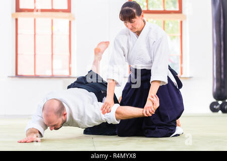 Man and Woman Having Aikido Knife Fight Stock Image - Image of aikido,  wooden: 46778617