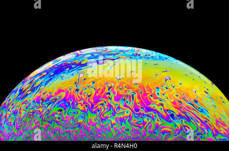 Colorful bubble on black background Stock Photo
