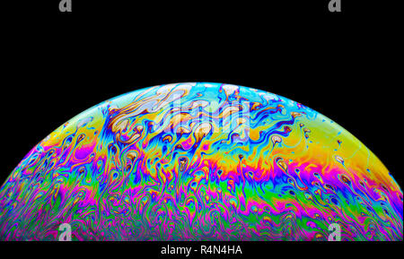 Colorful bubble on black background Stock Photo