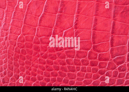 Texture of genuine leather close-up, with embossed scales reptiles, fashion trend pattern Stock Photo