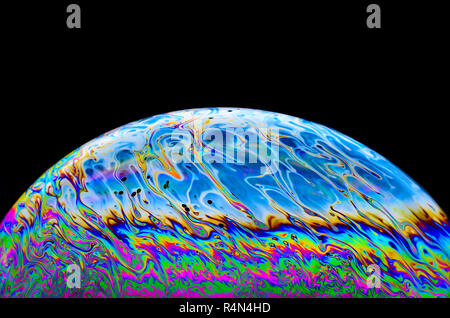 Colorful bubble on black background Stock Photo