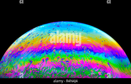 Colorful bubble on black background Stock Photo