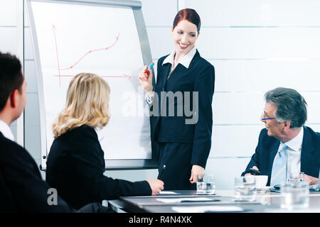 Business - presentation within a team in office Stock Photo