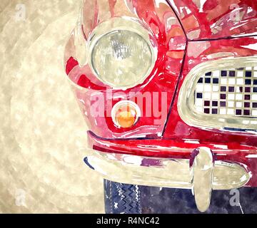 Vintage car painting Stock Photo