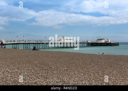 Worthing Pier in West Sussex, England, UK Stock Photo