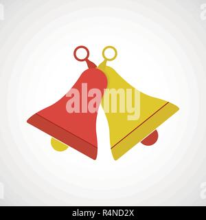 Red and yellow bells, vector, illustration, eps file Stock Vector