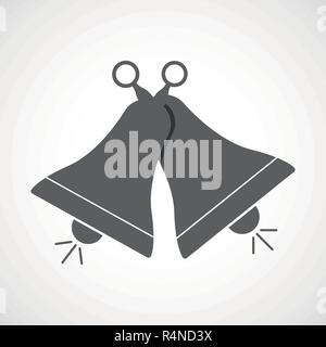 Simple flat ringing bells icon, vector, illustration, eps file Stock Vector