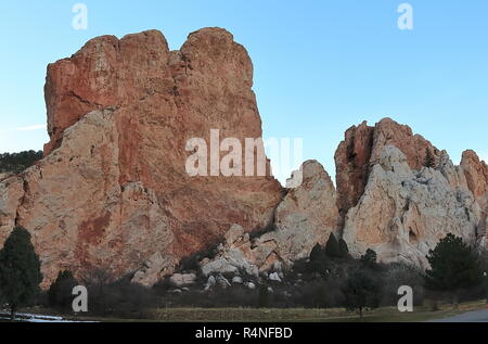 Beautiful rock formation in Colorado Springs near Glen Eyrie Castle