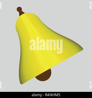 Simple flat yellow bells, vector, illustration, eps file Stock Vector