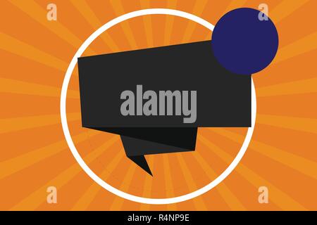 Design business concept Business ad for website promotion banners empty social media ad. Folded 3D Ribbon Strip inside Circle Loop on Halftone Sunburs Stock Vector