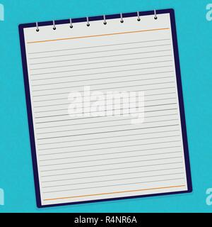 Notepad With A Vertical Spring Spiral Notebook With A Blank White Sheet  Vector Illustration On A Transparent Background Stock Illustration -  Download Image Now - iStock