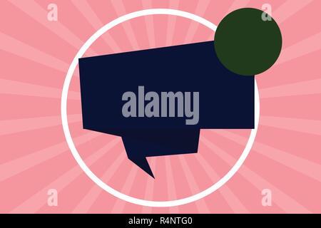 Design business concept Business ad for website promotion banners empty social media ad. Folded 3D Ribbon Strip inside Circle Loop on Halftone Sunburs Stock Vector