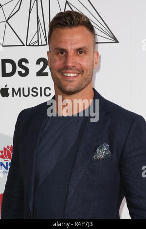 Sydney, NSW, Australia. 28th Nov, 2018. Beau Ryan arrives for the 32nd Annual ARIA Awards 2018 at The Star on November 28, 2018 in Sydney, Australia. Credit: Christopher Khoury/Australian Press Agency/ZUMA Wire/Alamy Live News Stock Photo