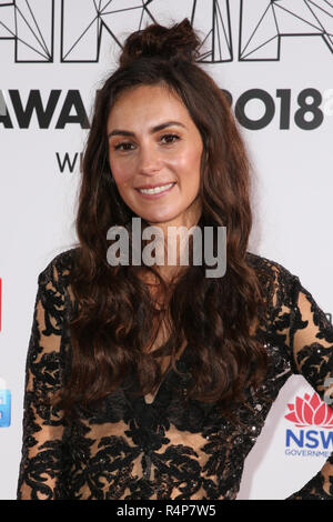 Sydney, NSW, Australia. 28th Nov, 2018. Amy Shark arrives for the 32nd Annual ARIA Awards 2018 at The Star on November 28, 2018 in Sydney, Australia. Credit: Christopher Khoury/Australian Press Agency/ZUMA Wire/Alamy Live News Stock Photo