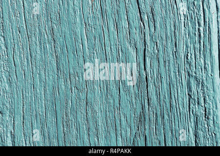 detailed texture of spruce wood plank painted in blue Stock Photo
