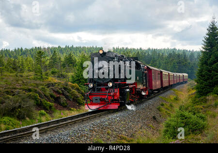 old steam train railway brockenbahn Stock Photo