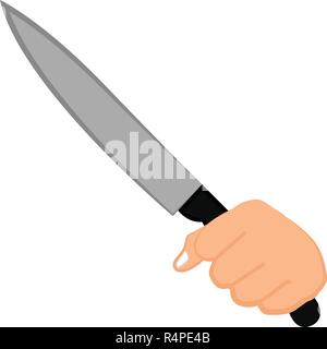 Hand holding a knife Stock Vector