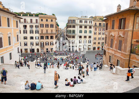 Rome Spanish steps at Piazza di Spagna in Rome city centre,Lazio,Italy Stock Photo