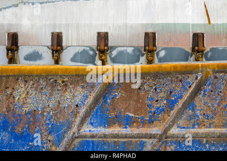 Detail of a rusted boat. Stock Photo