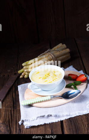 asparagus cream soup Stock Photo