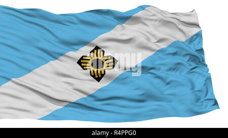 Isolated Madison Flag, Waving on White Background Stock Photo