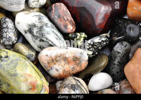 Colorful polished pebbles Stock Photo