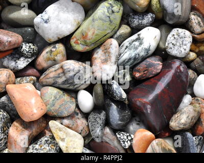 Colorful polished pebbles Stock Photo