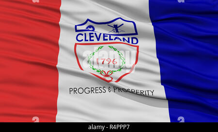 Closeup of Cleveland City Flag Stock Photo