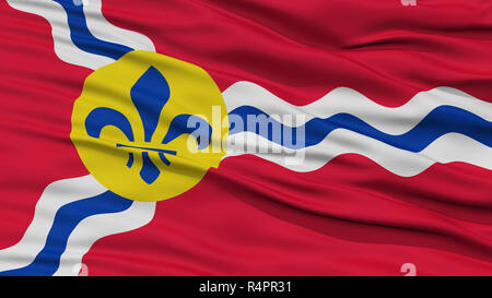 St. Louis Missouri 3D waving flag illustration. Texture can be used as ...