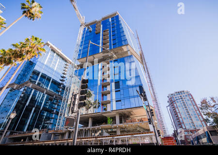 November 25, 2018 San Jose / CA / USA - New office building construction in downtown San Jose, Silicon Valley Stock Photo