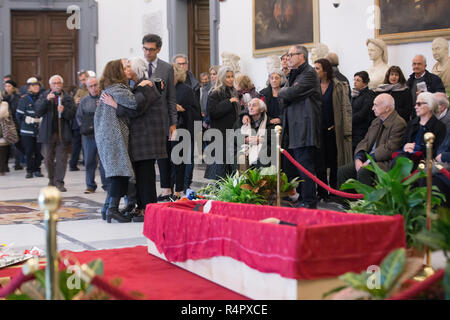 Rome, Italy. 27th Nov, 2018. Funeral Home of Italian director Bernardo Bertolucci in Rome Credit: Matteo Nardone/Pacific Press/Alamy Live News Stock Photo
