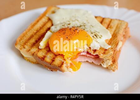 Toast with egg Stock Photo