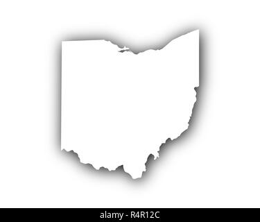 Ohio State 3D Map Stock Photo - Alamy