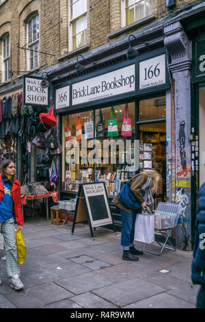 The Brick Lane Bookshop in East London Stock Photo