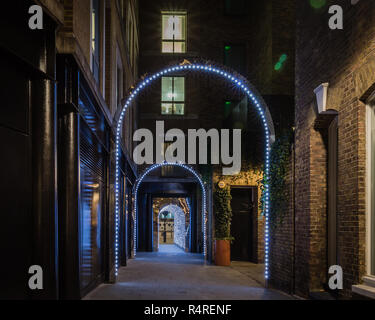 Tunnel of light and mirrors in the passage to Conduit Court in Covent ...