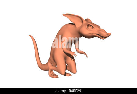 cartoon rat isolated Stock Photo